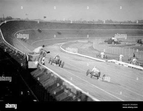 Vintage Auto Racing Cars Racing During The Baltimore Washington Speedway Race Ca 1925 Stock