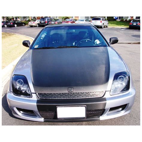 Honda Prelude 97 01 Halo Projector Headlights Black With HID Kit