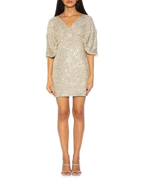 Alexia Admor Slit Sleeve Embellished Mini Dress In White Lyst