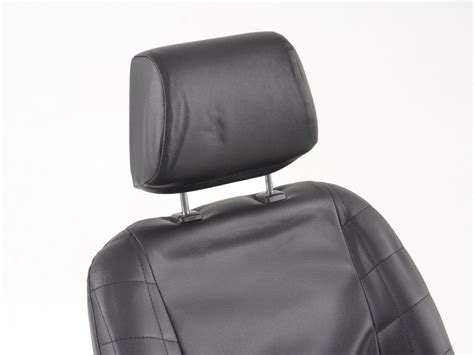 Retro Look Oldtimer Style Car Bucket Seats Black Faux Leather With Headrests Rails Vw Parts