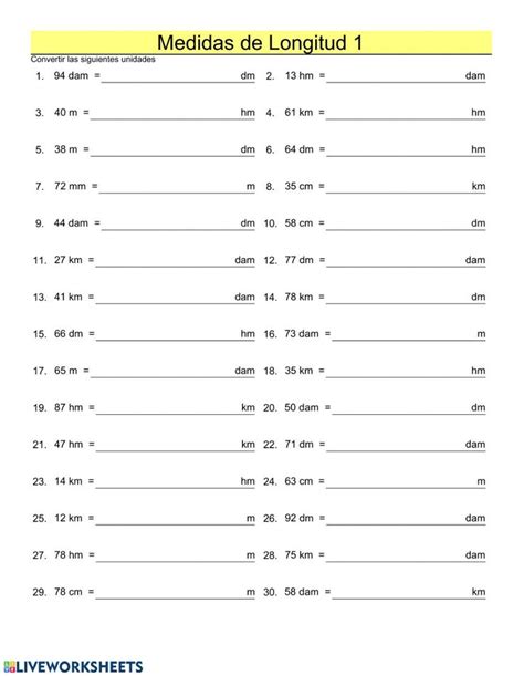 Unidades De Longitud Ficha Interactiva Y Descargable Puedes Hacer Los