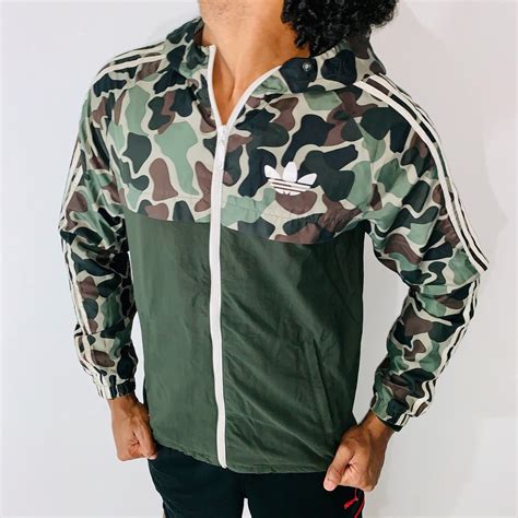 Super Rare Adidas Originals Camo Windbreaker Jacket C Gem