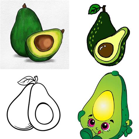 Easy Avocado Drawing Ideas How To Draw