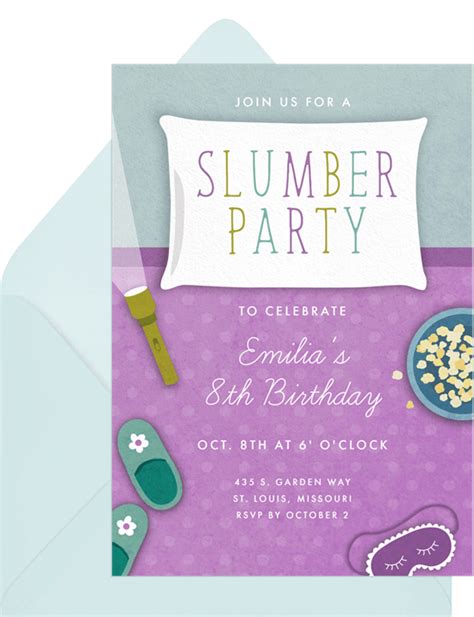 Slumber Party Fun Invitations