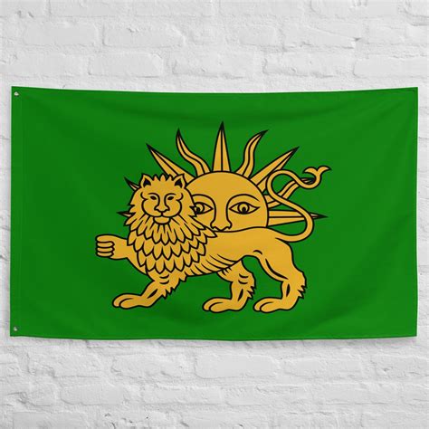 Large Safavid Empire Flag Banner Made Of Polyester Perfect For Home