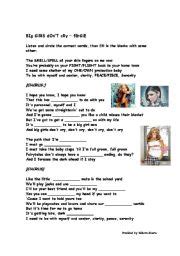 Big Girls Dont Cry Fergie Esl Worksheet By Teacher Debbie