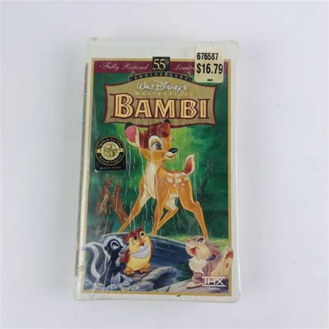 BAMBI 55TH ANNIVERSARY VHS Tape Walt Disney Masterpiece Collection New