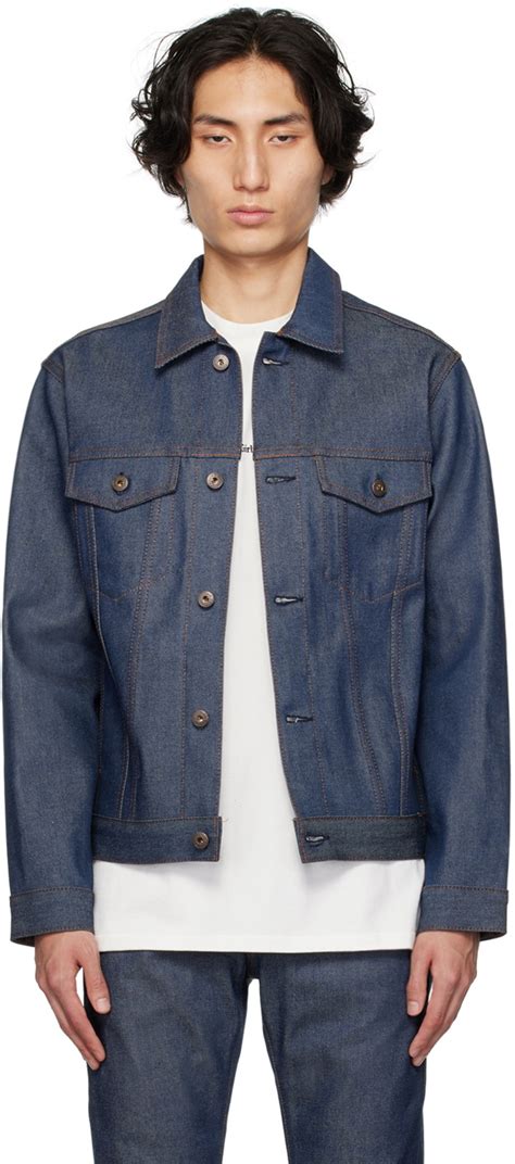 Naked Famous Denim Navy Spread Denim Jacket Naked And Famous Denim