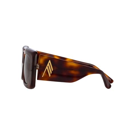 The Attico The Attico Marfa Rectangular Sunglasses In Tortoiseshell