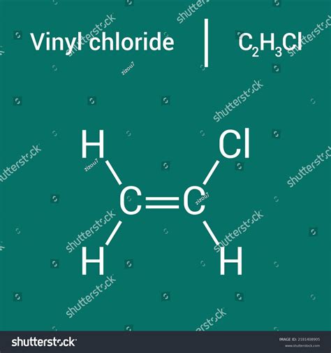 chemical structure of Vinyl chloride (C2H3Cl) - Royalty Free Stock Vector 2181408905 - Avopix.com