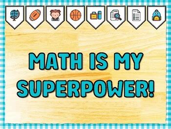 MATH IS MY SUPERPOWER Math Bulletin Board Kit Door Décor school