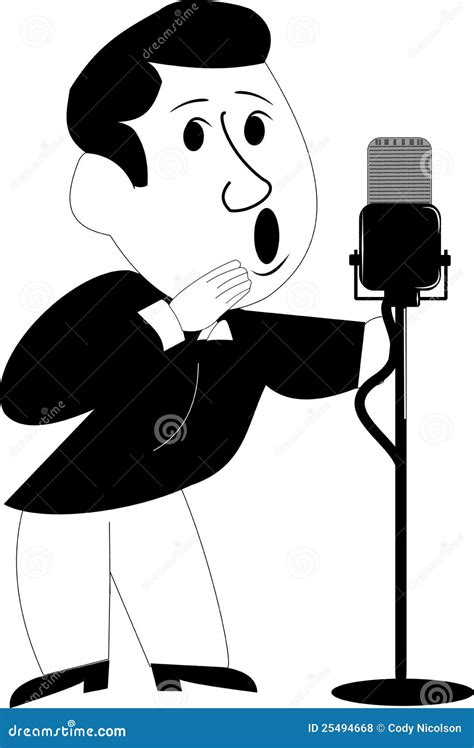 Singer With Microphone Royalty Free Stock Photos Image 25494668