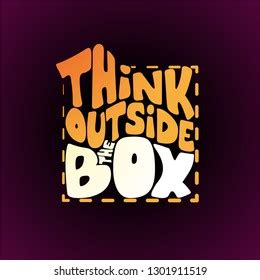 Think Outside Box Funny Hand Drawn Stock Vector Royalty Free