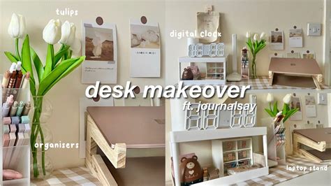 Aesthetic Desk Makeover🍃 Korean Pinterest Inspired Stationery Haul Ft Journalsay Youtube