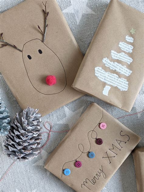 Weihnachtsgeschenke Verpacken Packpapier Kreativ Verwenden Lavendelblog