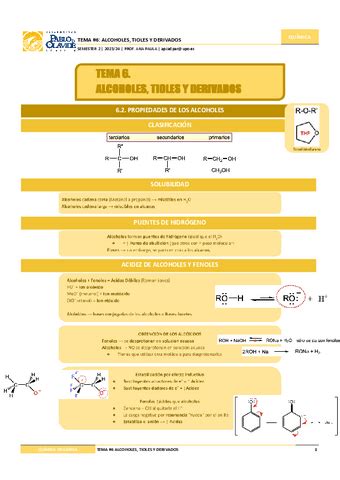 Tema Alcoholes Tioles Y Derivados Pdf