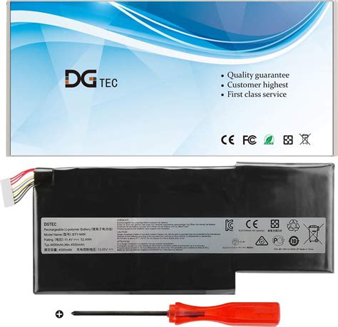 Amazon Dgtec New Bty M K Laptop Battery For Msi Stealth Pro Gs Vr