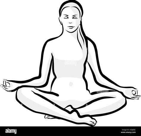 Lotus Pose Drawing