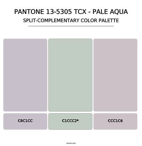 Pantone 13 5305 Tcx Pale Aqua Color Palettes