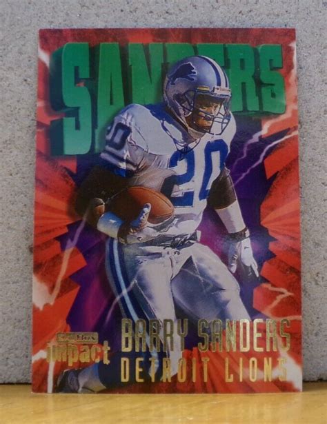 Auction Football Card Skybox Impact Barry Sanders Detroit Lions