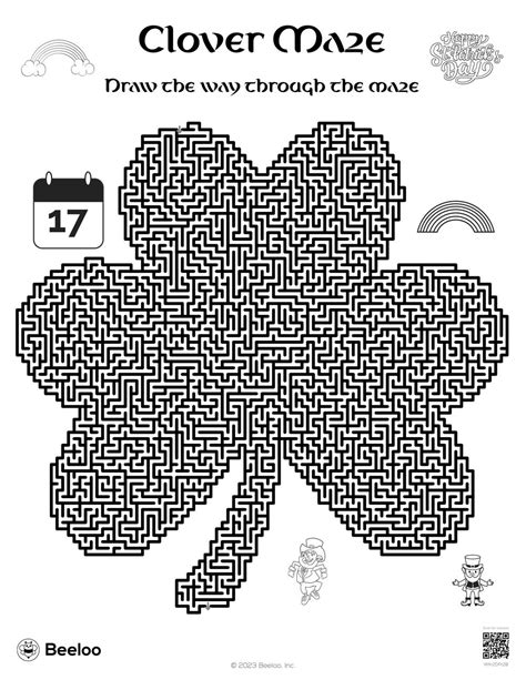 St Patricks Day Themed Mazes • Beeloo Printables