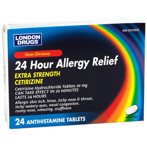 London Drugs Extra Strength Cetirizine Hydrochloride 10mg Non Drowsy 24