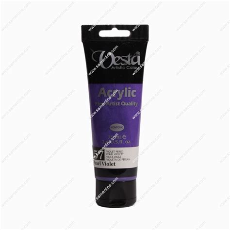 رنگ اکریلیک تک رنگ وستا 75 میلی لیتری کد Pearl Violet 57 فروشگاه تخصصی ملزومات هنری ، طراحی