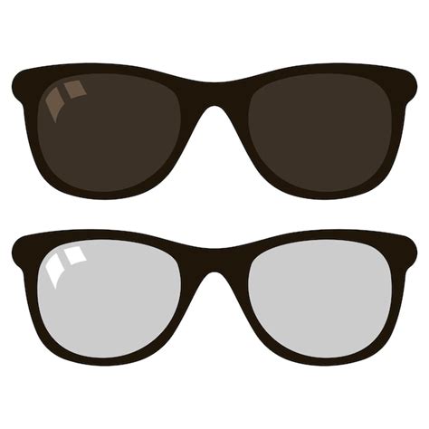 Premium Vector Sunglasses And Glasses Vector Icons Set Isolated On A