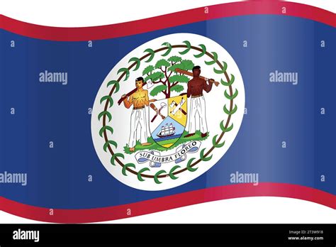 Bandera de Belice vector. La bandera de Belice es plana y solitaria ...