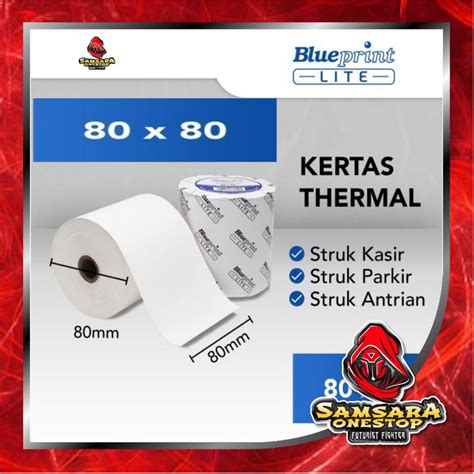 Jual KERTAS STRUK THERMAL 80X80 MM STRUK ATM 80 X 80 MM STRUK PARKIR