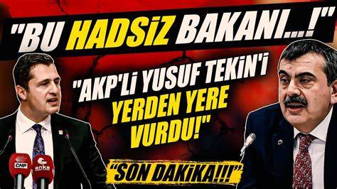 CHP li Deniz Yücel AKP li Bakanı Yerden Yere Vurdu Bu Hadsiz Bakanı