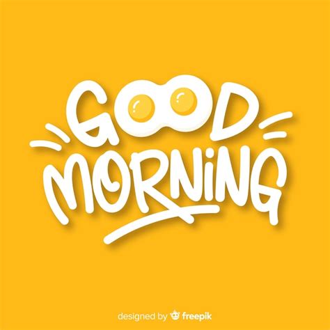 Premium Vector Creative Good Morning Lettering Illustration