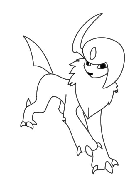 Absol Coloring Page At Getcolorings Free Printable Colorings