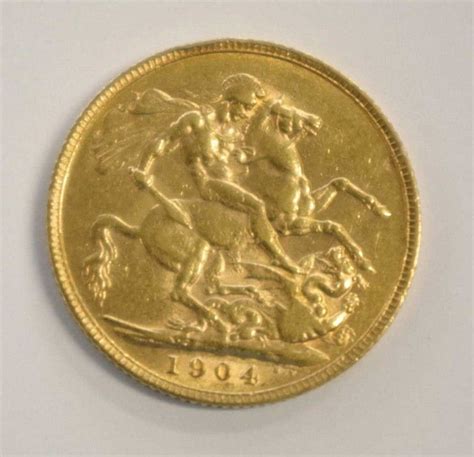 Edward VII 1904 London Sovereign Gold Coin Rare Collectible Coins