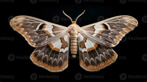 AI generated Photo of Oakworm Moth isolated on white background