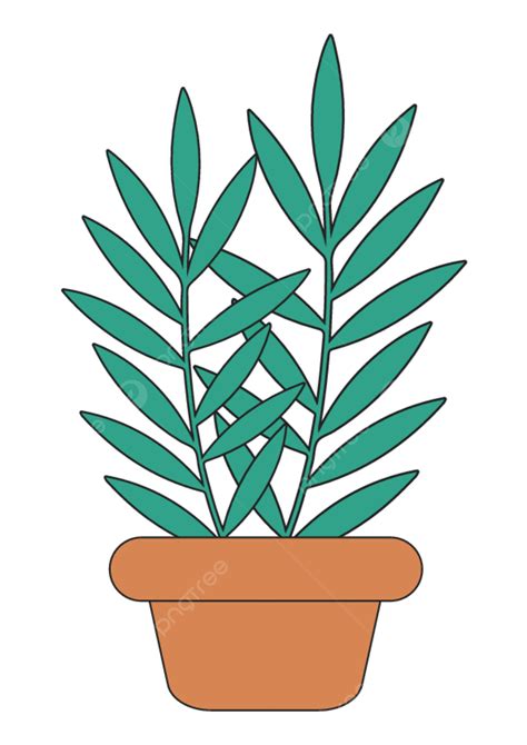 Gambar Carton Potted Leaves Vector Material Kartun Tanaman Pot