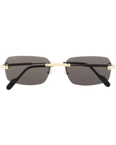 Metallic Cartier Sunglasses For Men Lyst