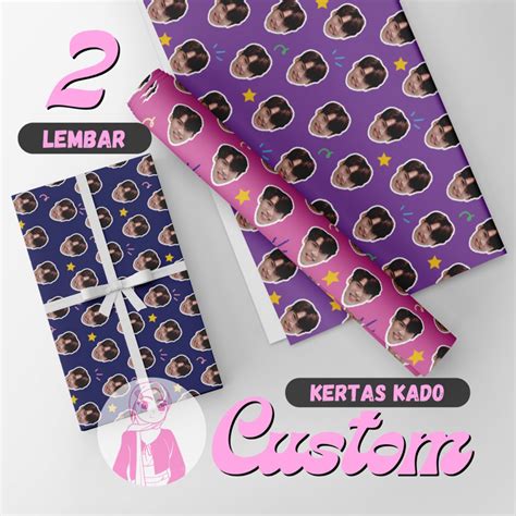 Jual KERTAS KADO CUSTOM A3 ISI 2 LEMBAR Shopee Indonesia