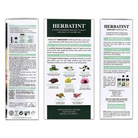 Herbatint Herbal Hair Color Permanent Gel D Dark Golden Blonde