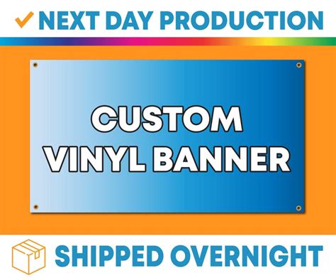 Custom Vinyl Banners Next Day Production Overnight | Etsy