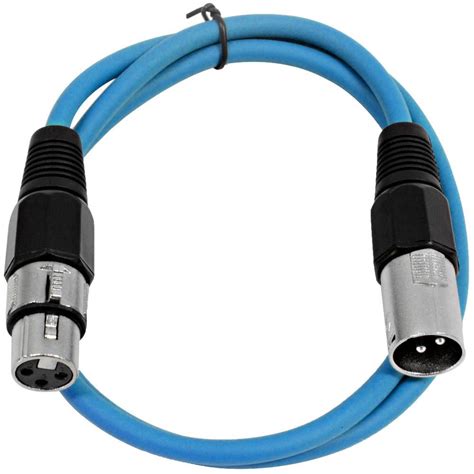 Xlr Patch Cable 2 Foot Xlr Cable Male Xlr To Female Xlr Blue Xlr