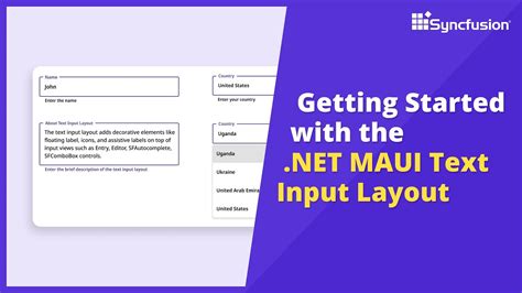 Getting Started With The Net Maui Text Input Layout Youtube