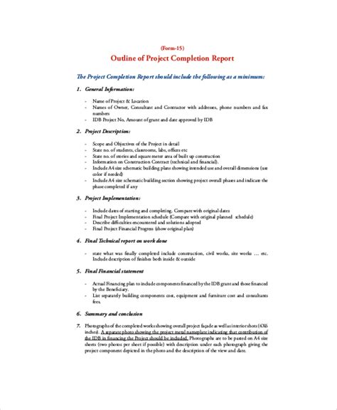 Free Sample Project Reports In Pdf Ms Word Pages Google Docs