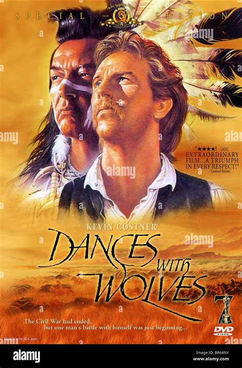 GRAHAM GREENE & KEVIN COSTNER POSTER DANCES WITH WOLVES (1990 Stock ...