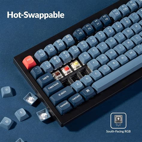 Keychron V1 Max 75 Custom Wireless RGB Mechanical Keyboard With Programmable QMK VIA Hot