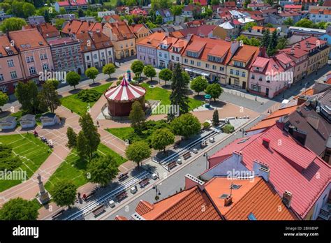 Aerial view of central square in Zory. Upper Silesia. Poland Stock ...