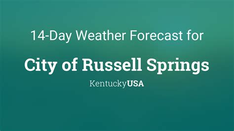 City of Russell Springs, Kentucky, USA 14 day weather forecast