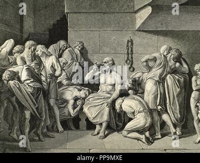 La Mort De Socrate 469 BC 399 BC En Buvant Du Poison Philosophe Grec