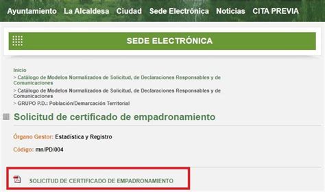 Certificado De Empadronamiento De M Stoles Actualizado