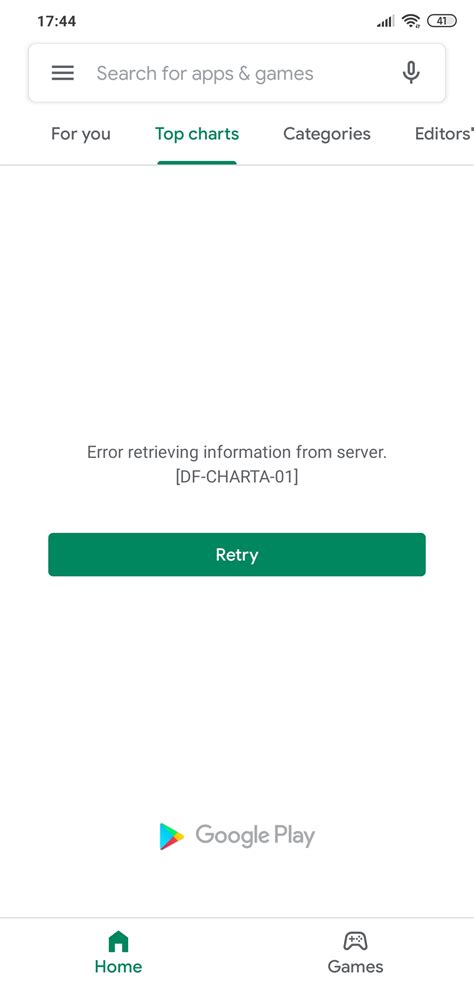 Problem With Google Play Store Error Df Charta Google Play Community